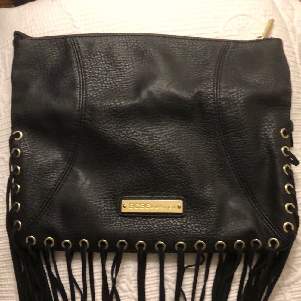 BCBG leather clutch